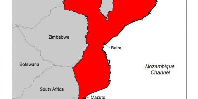 Kort over Mozambique malaria